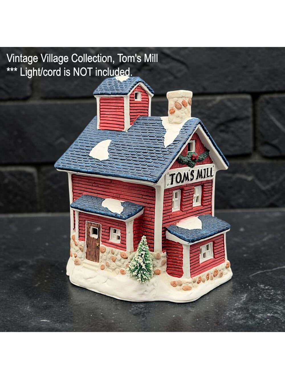 Vintage Christmas Valley Tom’s Mill Porcelain Christmas Village Building